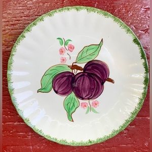 Vintage Discontined Blue Ridge Southern Pottery Fruit Themed Salad Plate